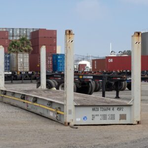 20-foot Flat Rack Shipping Container Cargo-worthy