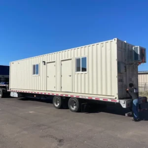 40 ft Shipping Container Office with ADA Restroom – Converted Modular Workspace