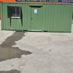 20ft x 8ft Mobile Office Container – Open Plan (Green) — product view 1